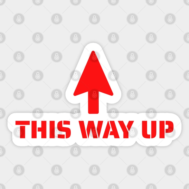 this way up Sticker by Geoji 